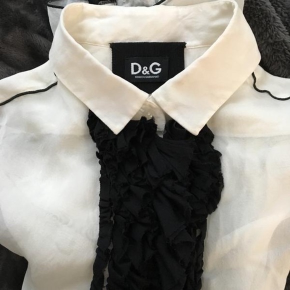 Dolce & Gabbana Peter Pan Collar Ruffle Blouse - Picture 6 of 8